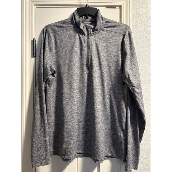 Nike Running Men’s Large Dri-Fit Long Sleeve 1/4 Zip Sweater Grey Reflective - Picture 1 of 7